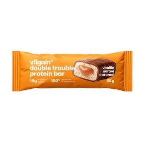 Vilgain Double Trouble Protein Bar Vanilka se slaným karamelem 55 g